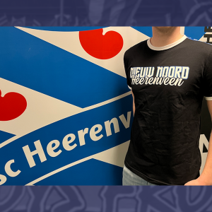Nieuw Noord Wapen van Heerenveen T-shirt (zwart)